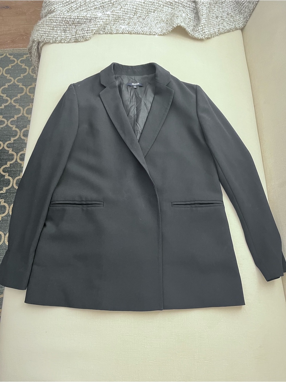 Madewell Women’s Black Tailored Double Breasted Blazer